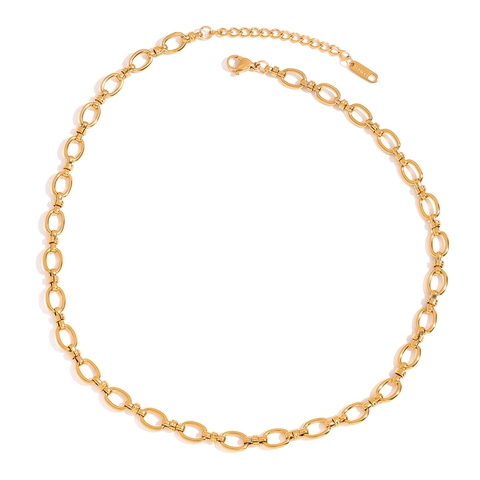Stainless Steel Necklace 18K Gold Plated Marine Charm Starfish Turtle Shell Fishbone Crab Handmade Chain For Women