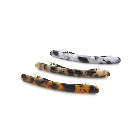 Molletta Per Capelli In Acetato Lunga Sottile Motivo Tartarugato Marmo Clip A Molla Elegante Accessorio Per Acconciature