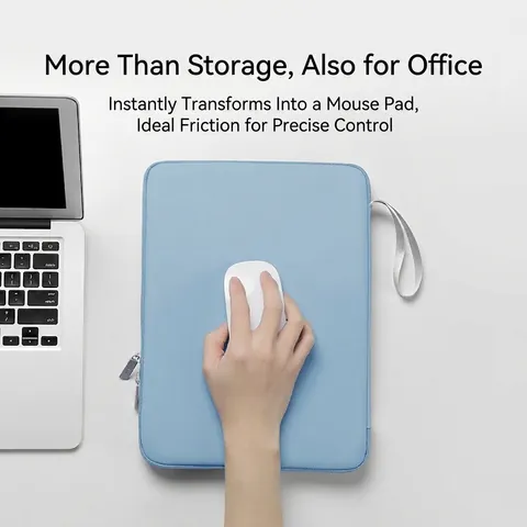 Custodia Per Tablet E Laptop In Pelle PU Impermeabile Antiurto Resistente All'usura Con Manico Portatile E Doppia Cerniera