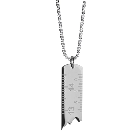 Collana Con Ciondolo Righello Spezzato Hip Hop Acciaio Inossidabile Scala Creativa Gioielli Streetwear Geometrici Per Uomini Donne