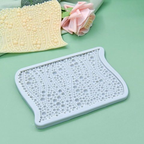 Silicone Cake Mold Bubble Artificial Pearl Wave Texture Fondant Sugarcraft DIY Baking Tool Dessert Border Decoration