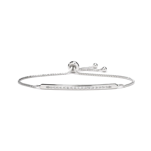 Copper Cubic Zirconia Adjustable Bolo Bracelet Long Bar Tennis Chain Fashion Jewelry Accessories For Women