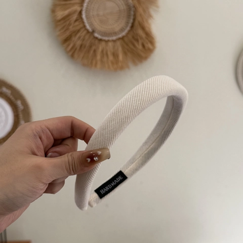 Ribbed Knitted Headband Fabric Padded Hair Band Vintage Handmade Fashion Headwear Women