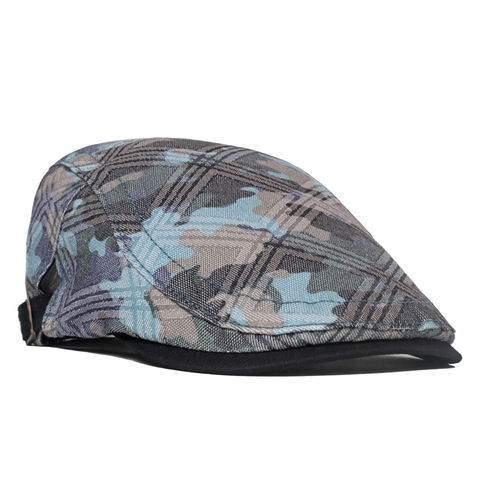 Berretto Piatto Mimetico Retrò Cotone Lavato Cappello Newsboy Regolabile Stile Britannico Vintage Per Uomo Protezione Solare