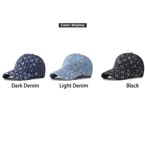 Casquette De Baseball En Denim À Paillettes Chapeau En Coton Vieilli Texture Tweed Ajustable Pour Femmes Hommes