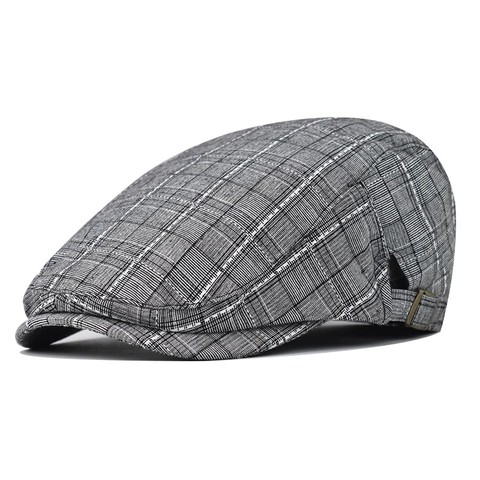 Casquette Plate Rétro Britannique En Mélange De Coton Réglable Ivy Newsboy Chapeau Pour Hommes Femmes Accessoire Vintage