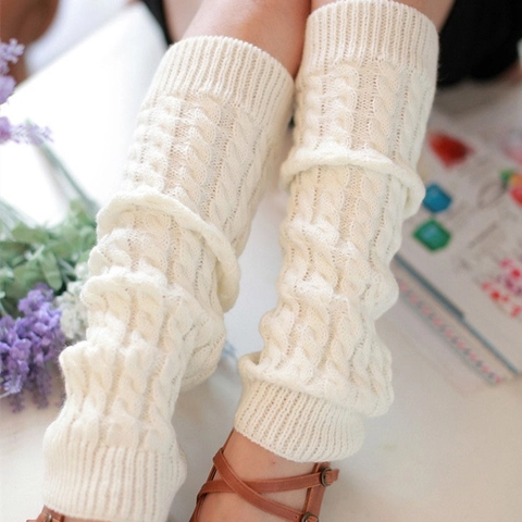 Damen Zopfstrick Beinstulpen Slouchy Stiefelsocken Winter Warm Acryl Gestrickte Fussabdeckungen Für Mädchen