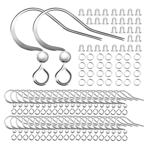 Copper Earring Hooks Fishhook Wires With Bead And Loop For DIY Jewelry Making Brass Earring Findings