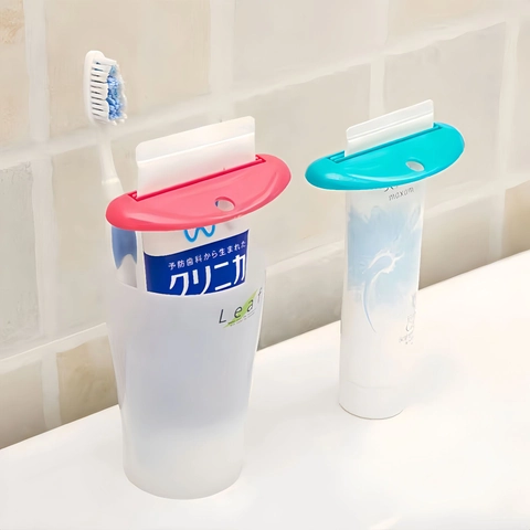 Spremi Dentifricio Manuale In Plastica Clip Spremi Detergente Viso Gadget Bagno Design Appendibile Strumento Domestico
