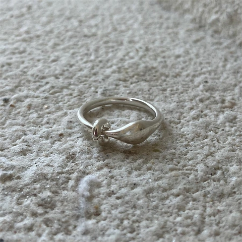 925 Sterling Silver Ring Minimalist Knotted Tied Geometric Organic Design Fashion Jewelry Women Gift
