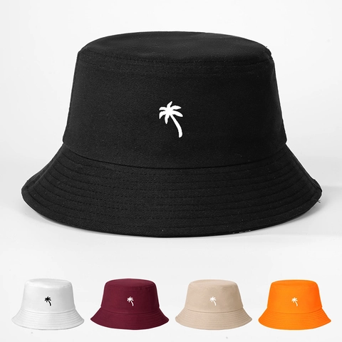 Cappello Da Pescatore Ricamato Palma Protezione Solare Estate All'Aperto Regolabile Casual Viaggio Cappello In Tessuto