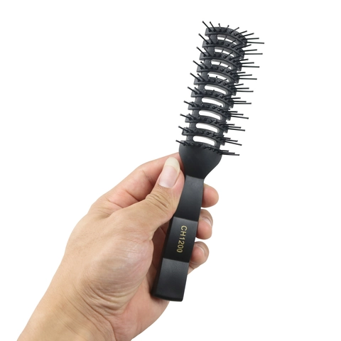 Spazzola Scheletro Per Styling Uomo Antistatica Resistente Al Calore Ventilata Per Pompadour Slicked Back Plastica ABS