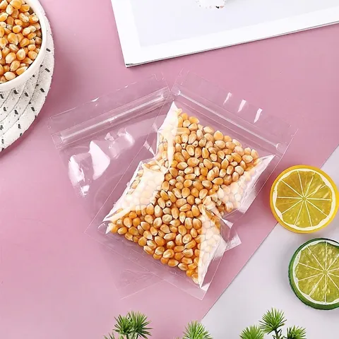 Clear Plastic Self Sealing Bags Transparent Reusable Resealable Storage Pouches For Food Snacks Tea Jewelry Hardware