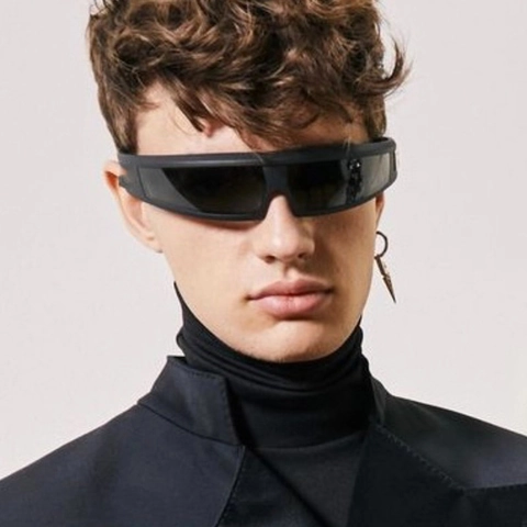 Y2K Sports Sunglasses Wrap Around Futuristic Cyberpunk Eyewear UV400 Protection PC Frame AC Lens For Cycling Outdoor