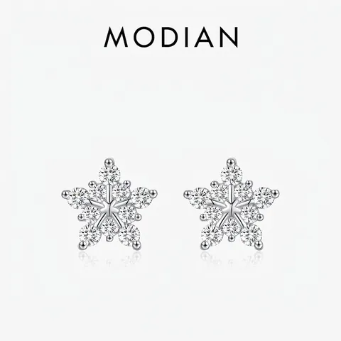 Pendientes de Botón de Copo de Nieve de Plata de Ley 925 Con Moissanita Color D VVS1 Certificado GRA Joyería de Estrella para Mujer Regalo de Navidad