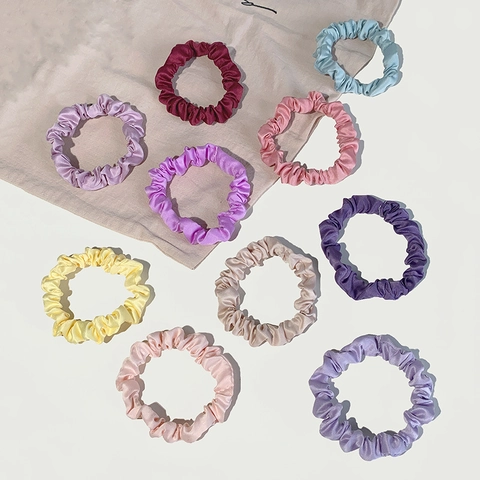 Coleteros De Satén Gomas Para El Pelo Sedoso Elástico Soporte Para Cola De Caballo Sin Marcas Para Mujeres Niñas Elegante