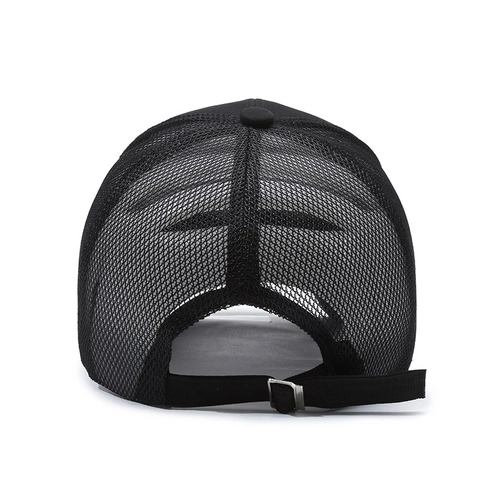 Casquette De Baseball En Filet Sports De Plein Air Respirante Bord Long Protection Solaire Réglable Broderie Montagne