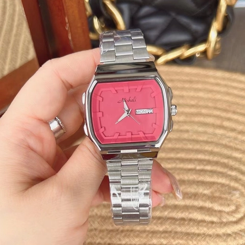 Orologio Al Quarzo Da Donna Cinturino In Acciaio Inossidabile Quadrato Elegante Orologio Da Polso Con Giorno E Data