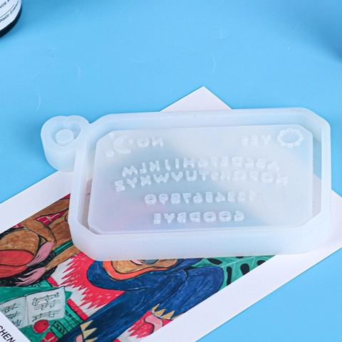 Divination Board Silicone Mold Resin Casting DIY Alphabet Numbers Symbols Mirror Surface Flexible Reusable Craft Tool