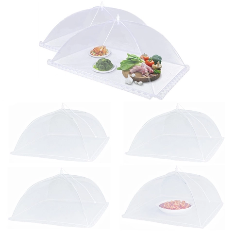 Foldable Mesh Food Cover Tent Pop Up Reusable Umbrella Style Picnic BBQ Outdoor Kitchen Anti Fly Mosquito Dustproof