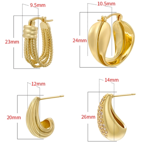 Französische Vintage Messing Ohrringe Für Damen Mit Gedrehtem Knoten Wassertropfen Und Hohlblatt Design Mit Zirkonia