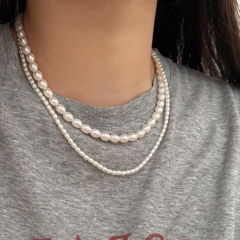 925 Sterling Silber Reis Süßwasserperlenkette Minimalistisch Elegant Choker Für Damen Ins Stil Schmuck