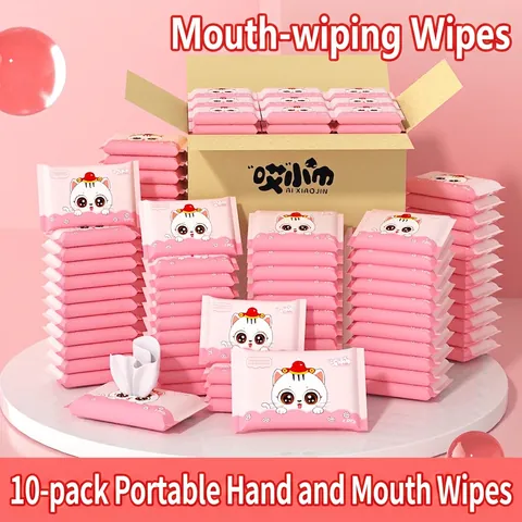 Baby Wet Wipes Portable RO Pure Water Hand And Mouth Cleaning Disposable Non-Woven Soft Care Cartoon Travel Friendly