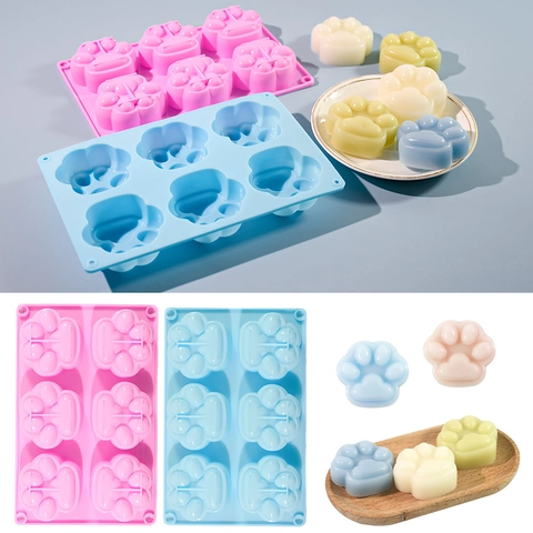 Cat Paw Silicone Mold For DIY Chocolate Candy Soap Handmade Craft Cute Meat Pad Shape Multi Cavity Non Stick Flexible