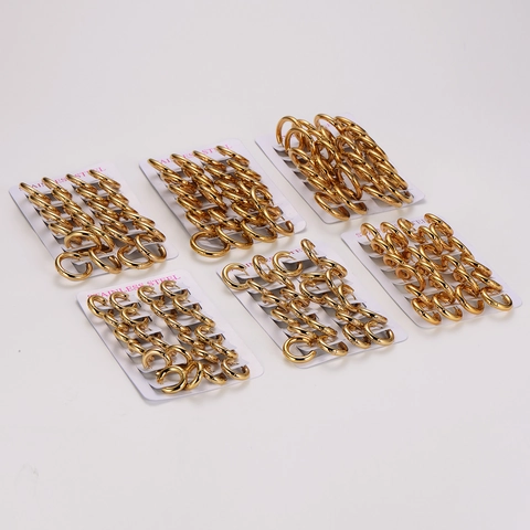 Orecchini a Cerchio Rotondi in Acciaio Inossidabile Minimalisti Per Donna Uomo Placcati Oro Argento Fascia Semplice Gioielli