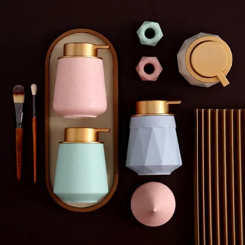 Dispenser Per Sapone In Ceramica Stile Nordico Minimalista Opaco Flacone Lozione Ricaricabile Per Bagno Cucina Pompa A Pressione
