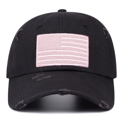 Vintage Distressed Baseball Cap With US Flag Embroidery Cotton Adjustable Sun Hat For Men Women Outdoor Casual Headwear