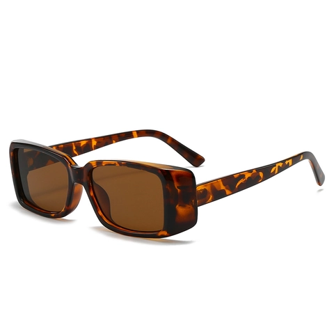 Vintage Rechteck Sonnenbrille Damen UV400 Schutz PC Dicke Rahmen Blumenmuster Mode Quadratische Sonnenbrille Brillen