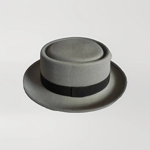 Vintage Dames Boater Hat Platte Bovenkant Brede Rand Wollen Fedora Met Leren Riem Gesp Effen Kleur Elegante Party Jurk Pet