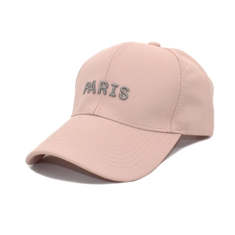 Cotton Baseball Cap PARIS Letter Embroidery Adjustable Metal Buckle Sun Protection Casual Fashionable Unisex Outdoor Hat