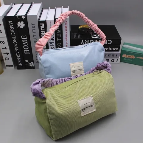 Bolso De Axila De Pana Para Mujer Con Asa Fruncida Color En Contraste Bolso De Mano Estilo Fresco