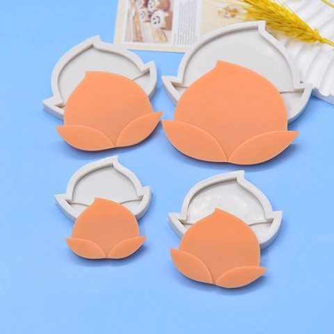Pfirsich Silikonform Mit Blatt 3D Longevity Frucht Fondant Schokolade Tortendeko DIY Seife Kerze Backwerkzeug