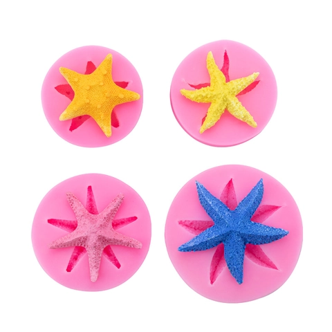 Seestern Silikonform DIY Meerestier Fondant Backwerkzeug Für Ozean Thema Kuchendekoration Schokolade Gelee Pudding Handwerk