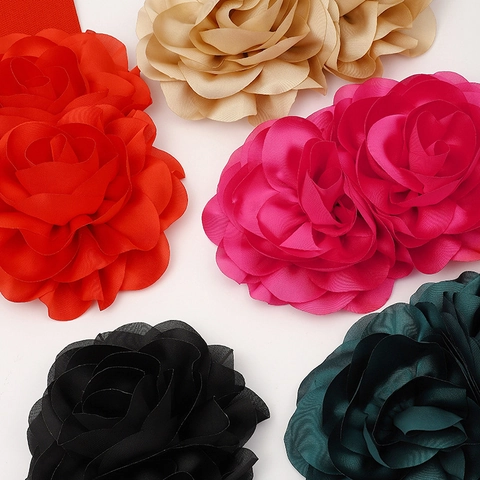 Cintura Elastica Donna Corsetto Fiore Di Rosa In Raso 3D Cintura Larga Per Vestito Accessori Decorativi