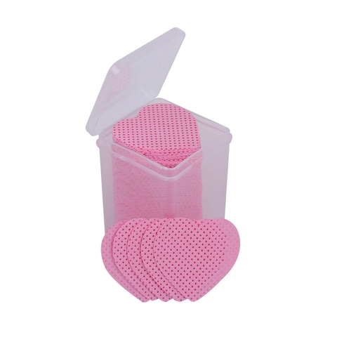 Heart Shaped Eyelash Extension Glue Wipes Lint Free Cotton Pads For Beauty Salon Tool Cleaning Non Woven Fabric