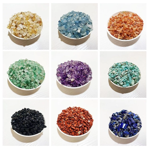 Natural Crystal Gravel Polished Stone Chips For DIY Jewelry Making Aquarium Decor Flower Pot Filling Multi Color Home Decor