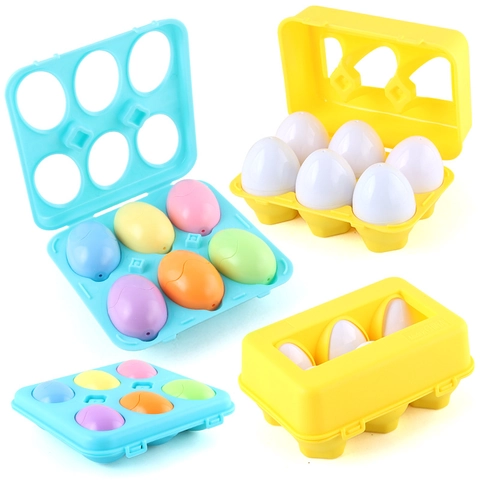 Matching Egg Toys Plastic Shape Color Recognition Early Educational Puzzle Game Preschool Learning Gift For Toddlers