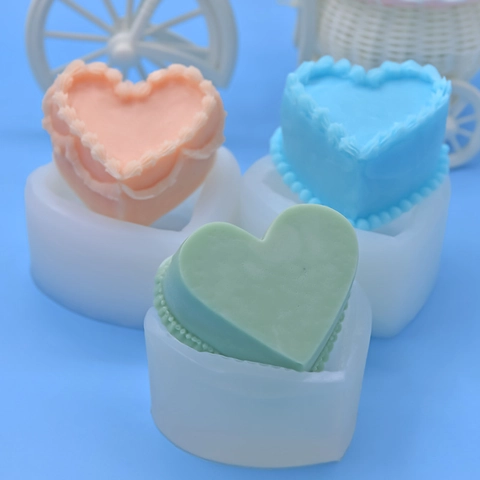 Herzform Silikon Kuchenform DIY Backwerkzeug Für Schokolade Mousse Seife Kerze Machen Herz Dekorative