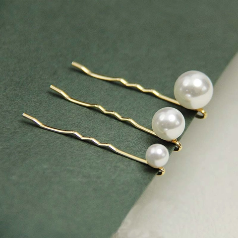 Mollette Per Capelli Con Künstliche Perle Lega Dorata Forcine Ondulate Stile Vintage Accessori Per Capelli Da Donna