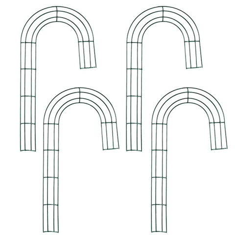 Christmas Candy Cane Shape Wreath Frame J-Shaped Metal Wire DIY Floral Arrangement Hanging Decoration