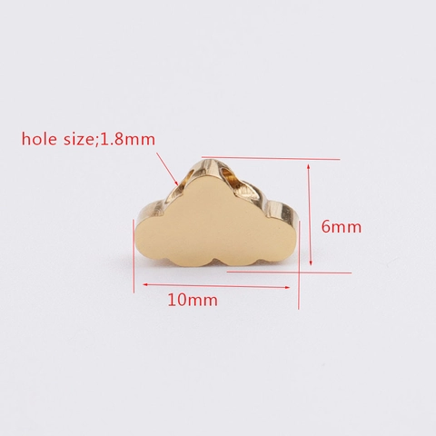 Cloud Shape Beads Stainless Steel Mirror Polished Small Hole Spacer Charm For DIY Jewelry Making Findings