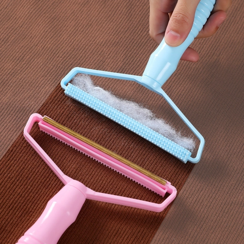 Manual Lint Remover Portable Hair Ball Trimmer PP Alloy Copper Scraper Double Sided Fabric Shaver For Clothes Carpet