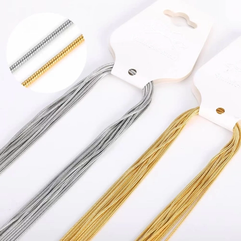 Elegant 304 Stainless Steel Snake Chain Necklace For Women Minimalist Gold Silver Plated Flat Herringbone Bone Chain Daily Jewelry Gift