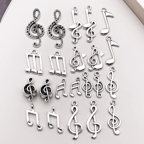 Ciondoli Note Musicali Lega Di Zinco Argento Antico Chiave Di Violino Simbolo Musicale Pendenti Per Creazione Di Gioielli Fai Da Te Artigianato