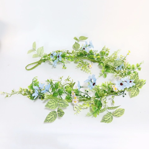 Artificial Flower Vine Satin Cloth Plastic Long Hanging Daisy Floral Wedding Party Home Arch Decor Romantic Fresh Style