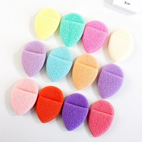 Facial Cleansing Sponges Soft Porous Face Wash Puffs Deep Cleaning Exfoliating Multi Colors Heart Waterdrop Shapes